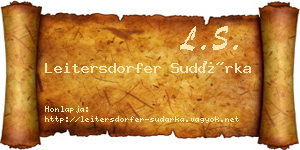 Leitersdorfer Sudárka névjegykártya